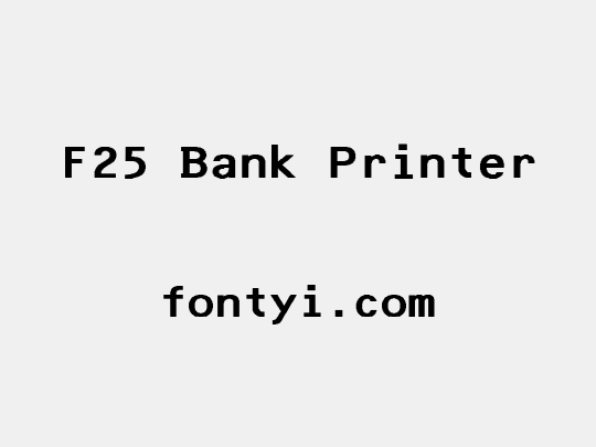 F25 Bank Printer