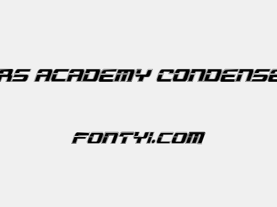 Troopers Academy Condensed Italic