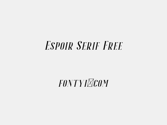 Espoir Serif Free