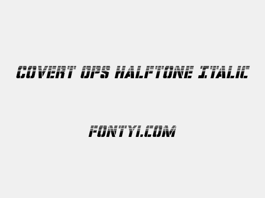 Covert Ops Halftone Italic