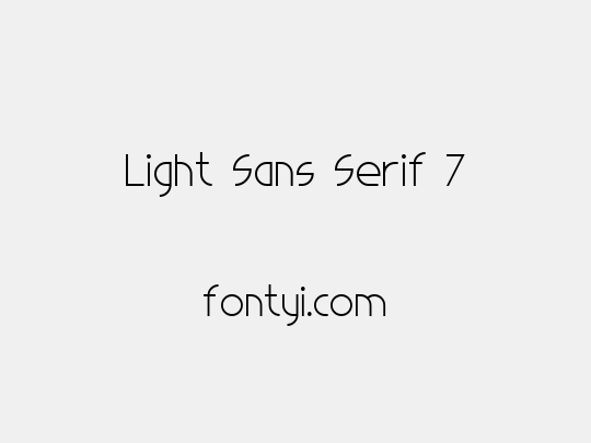 Light Sans Serif 7