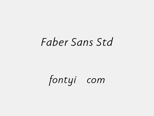Faber Sans Std