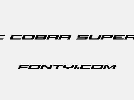 Classic Cobra Super-Italic