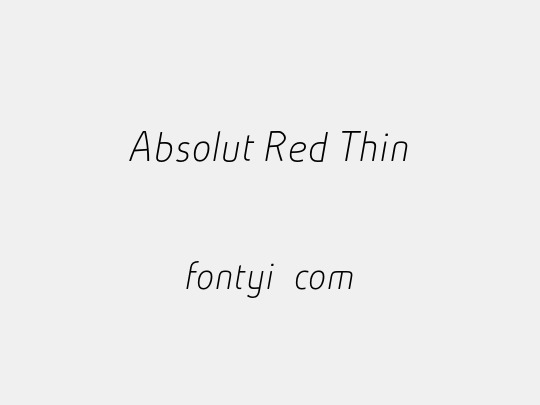 Absolut Red Thin