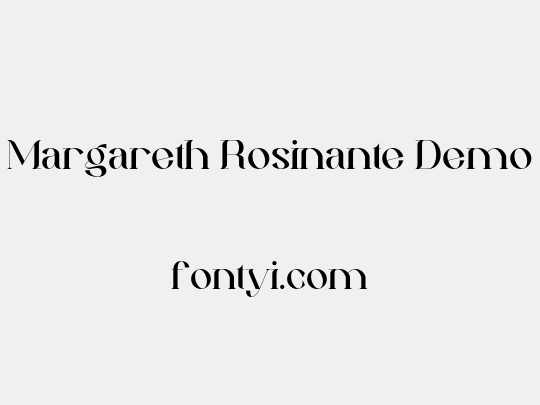 Margareth Rosinante Demo