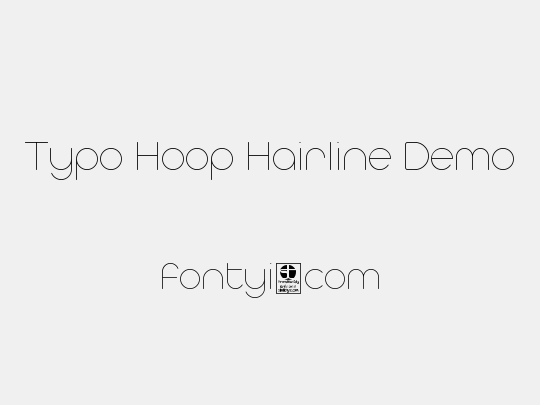 Typo Hoop Hairline Demo
