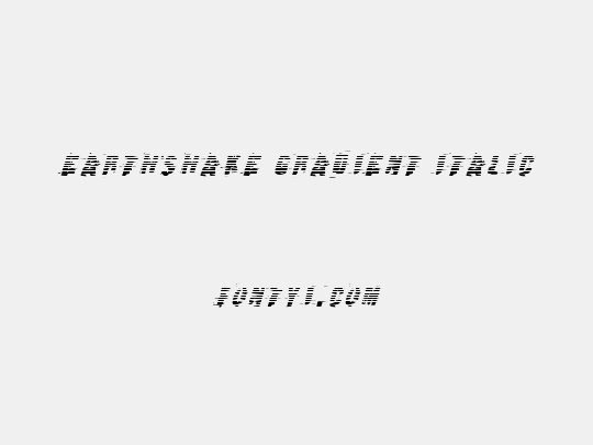 Earthshake Gradient Italic
