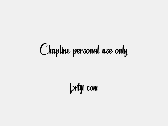 Chapline personal use only