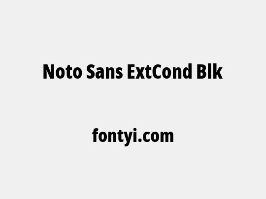 Noto Sans ExtCond Blk