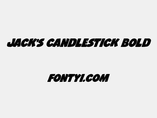 Jack's Candlestick Bold