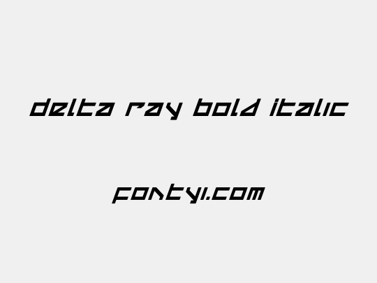 Delta Ray Bold Italic