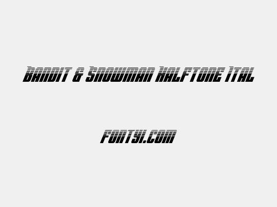 Bandit & Snowman Halftone Ital