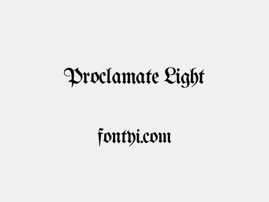Proclamate Light