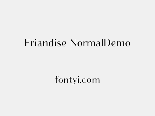 Friandise NormalDemo