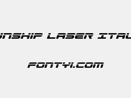 Gunship Laser Italic