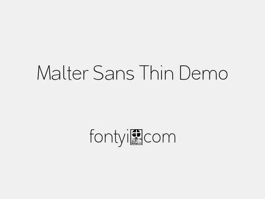 Malter Sans Thin Demo