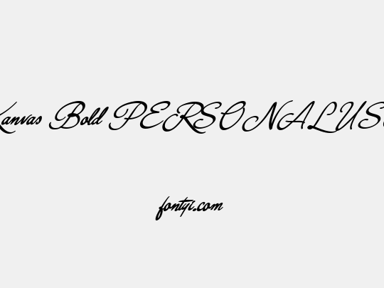 Kanvas Bold PERSONAL USE