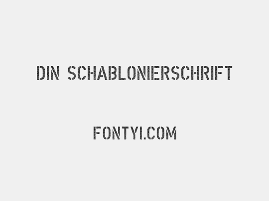 DIN Schablonierschrift