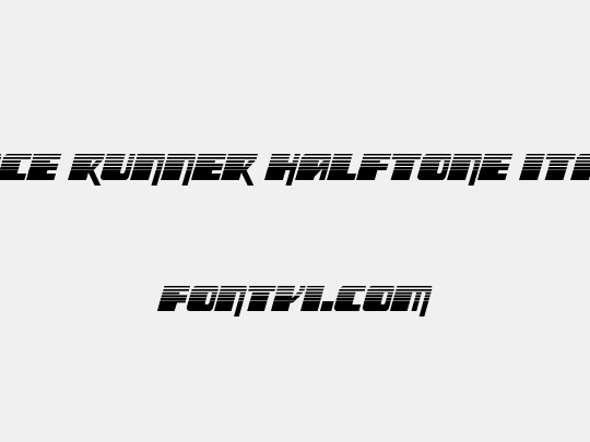Space Runner Halftone Italic