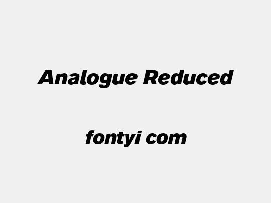 Analogue Reduced