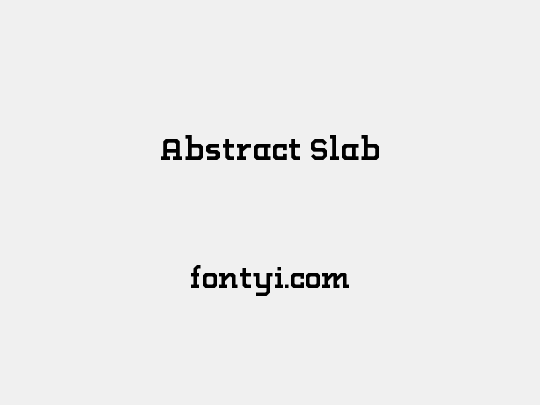 Abstract Slab