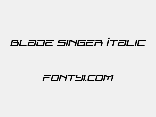 Blade Singer Italic
