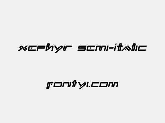 Xephyr Semi-Italic