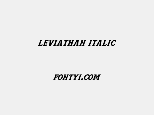 Leviathan Italic