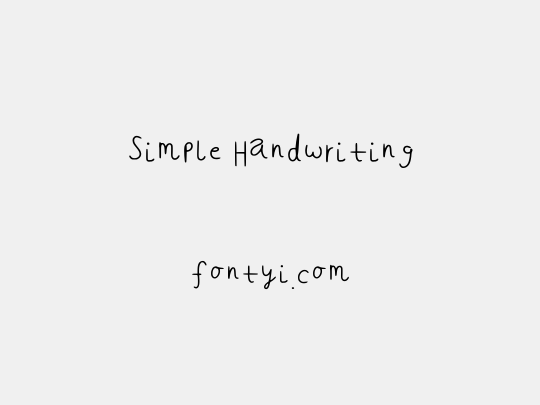 Simple Handwriting