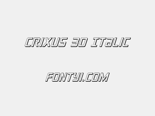 Crixus 3D Italic