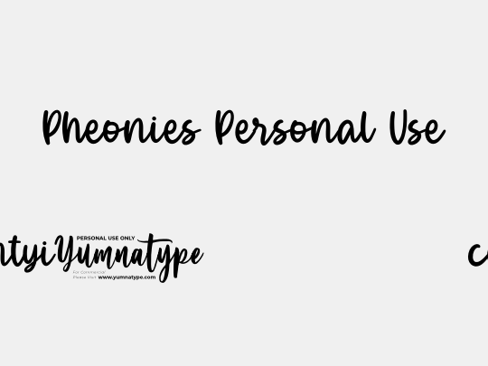 Pheonies Personal Use