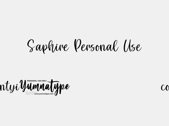 Saphire Personal Use