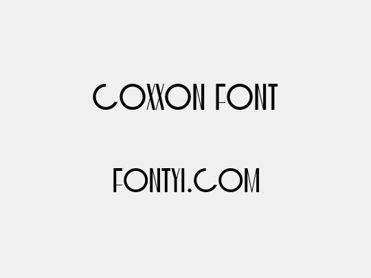 COXXON Font