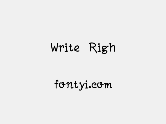 Write Righ