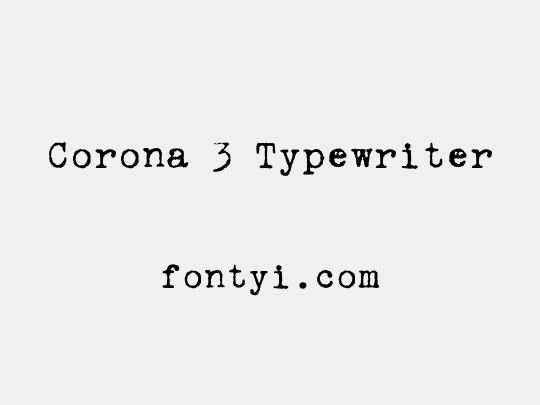 Corona 3 Typewriter