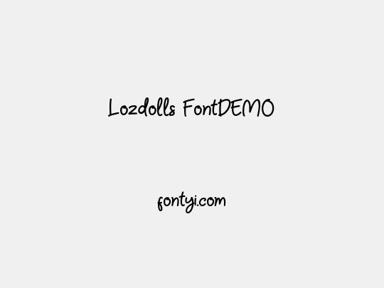 Lozdolls FontDEMO