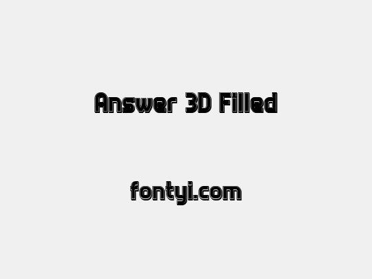 Answer 3D Filled