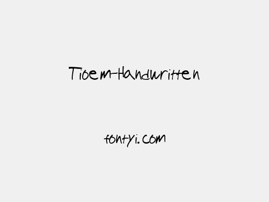 Tioem-Handwritten