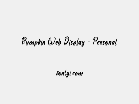 Pumpkin Web Display - Personal