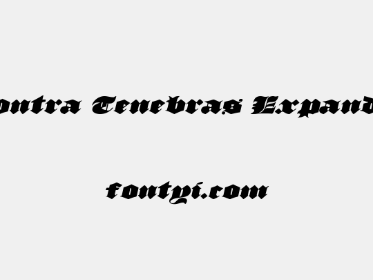 Lux Contra Tenebras Expanded Italic