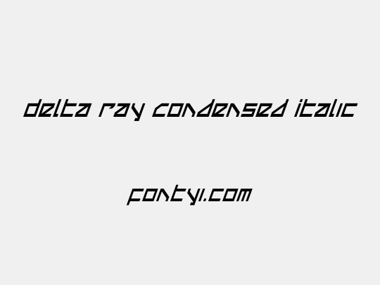 Delta Ray Condensed Italic
