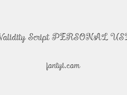 Validity Script PERSONAL USE