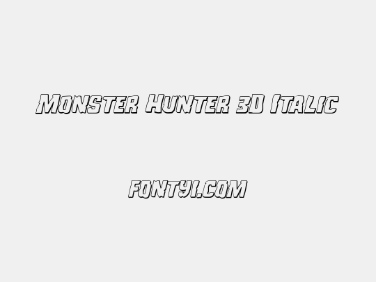 Monster Hunter 3D Italic