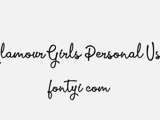 Glamour Girls Personal Use