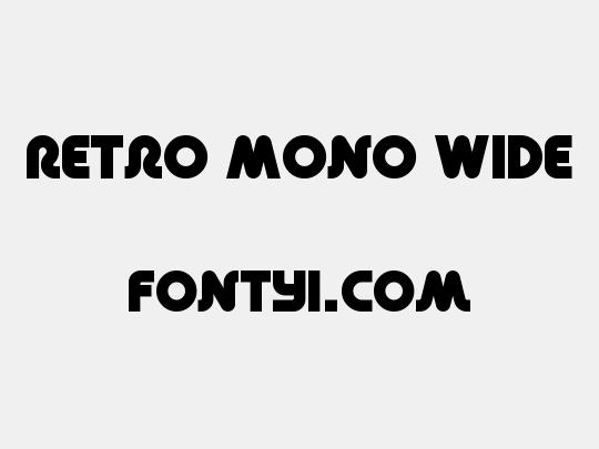 Retro Mono Wide