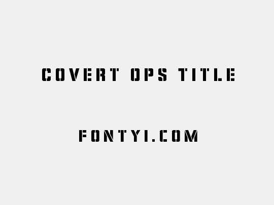 Covert Ops Title