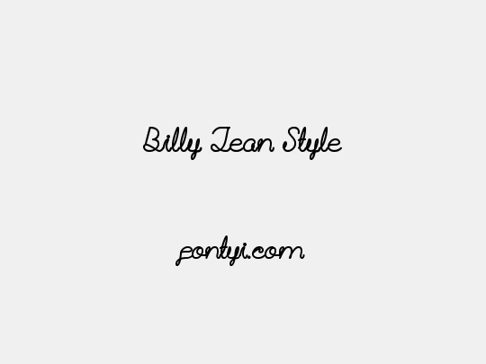 Billy Jean Style