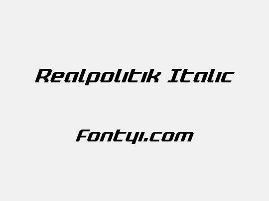 Realpolitik Italic