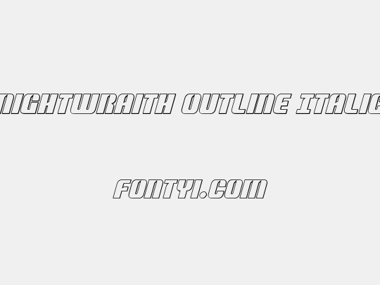 Nightwraith Outline Italic