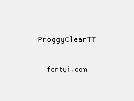 ProggyCleanTT